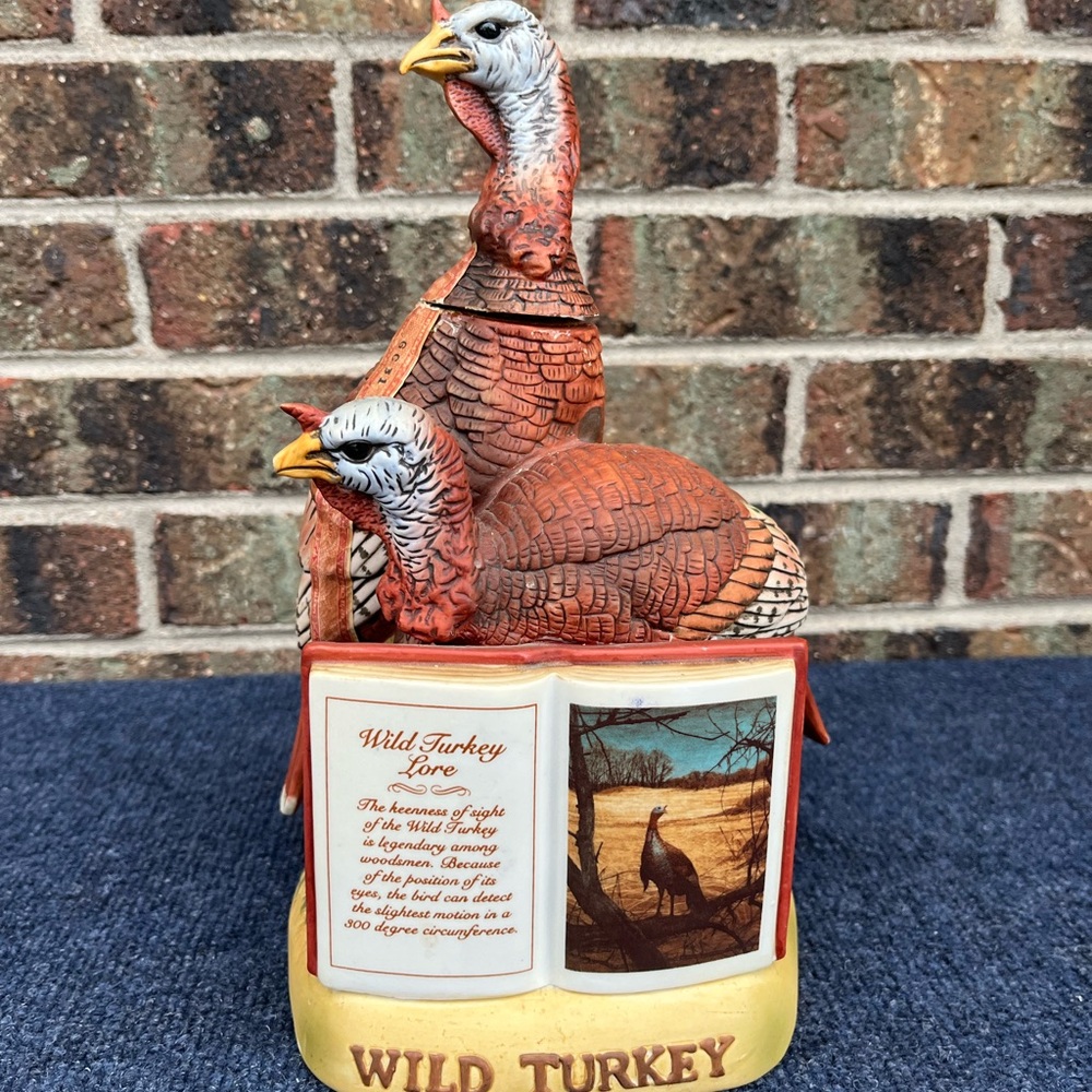 Wild Turkey Kentucky Straight Bourbon Bottle Porcelain Series 2 #3 1981